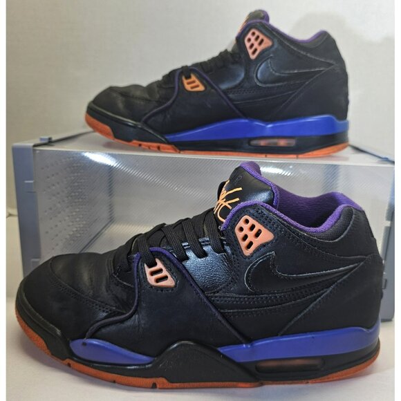RareNike Men's Black/Purple/Orange Air Flight 89 Court 2019 Sneaker Size 8